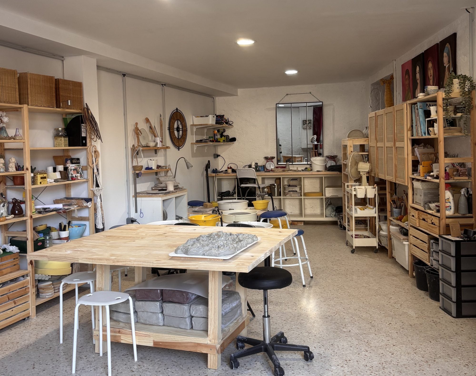 L'intérieur de l'atelier Anne-Va